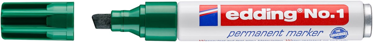 edding No.1 Permanentmarker grün, Keilspitze 1-5 mm (Art.-Nr.: 4-1004)