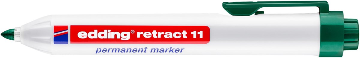 edding retract 11 Permanentmarker grün, Rundspitze 1,5-3 mm (Art.-Nr.: 4-11004)