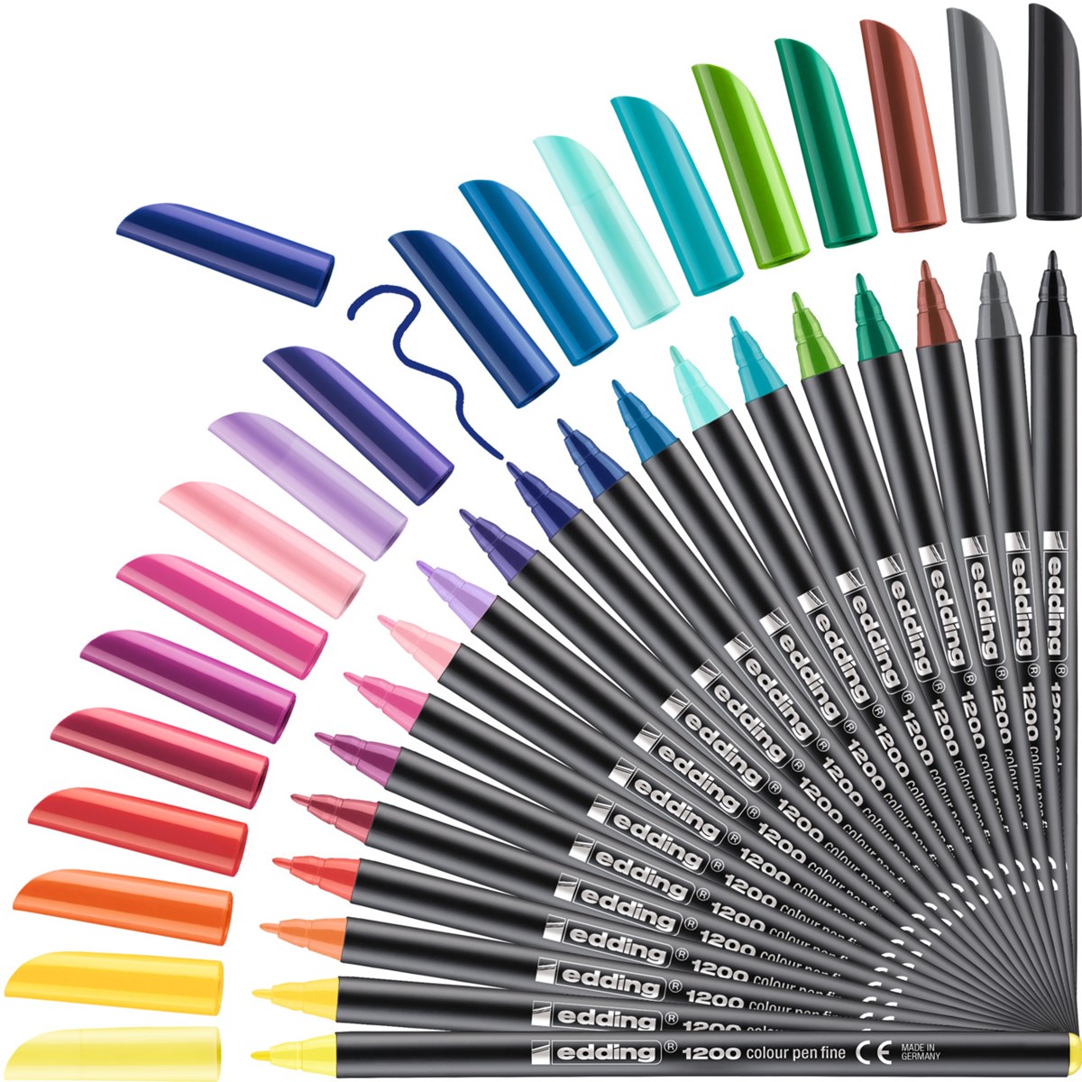 edding 1200 Fasermaler 20er BTS Set (16+4) sortiert, Rundspitze 1 mm (Art.-Nr.: 4-1200-20-999)