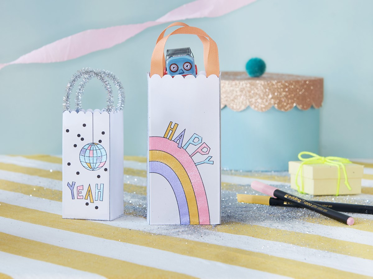 edding 1200 Glitzerstifte 4er Set, Pastellfarben, Rundspitze 3 mm (Art.-Nr.: 4-1200-4-3)