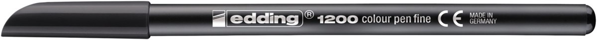 edding 1200 Fasermaler schwarz, Rundspitze 1 mm (Art.-Nr.: 4-1200001)