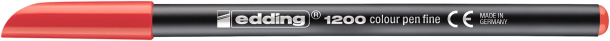 edding 1200 Fasermaler rot, Rundspitze 1 mm (Art.-Nr.: 4-1200002)