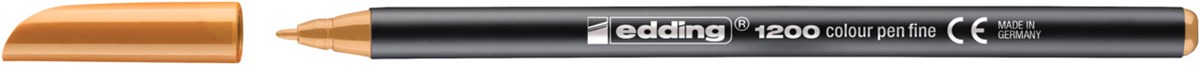 edding 1200 Fasermaler hellorange, Rundspitze 1 mm (Art.-Nr.: 4-1200016)