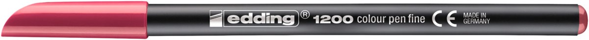 edding 1200 Fasermaler karminrot, Rundspitze 1 mm (Art.-Nr.: 4-1200019)