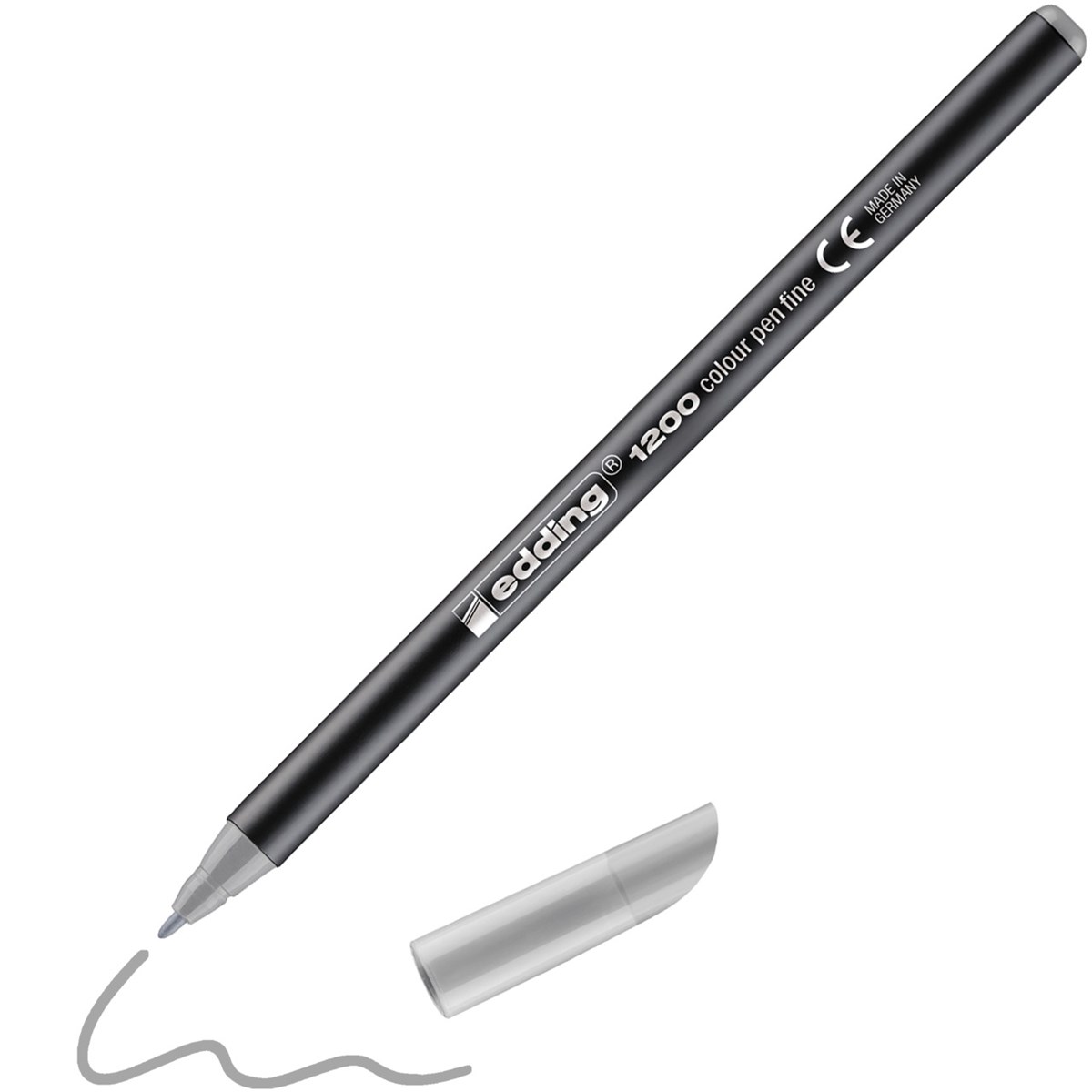 edding 1200 Fasermaler pastell silbergrau, Rundspitze 1 mm (Art.-Nr.: 4-1200026)