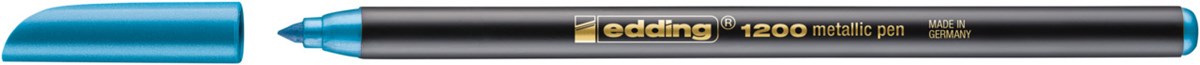 edding 1200 Fasermaler metallic blau metallic, Rundspitze 1-3 mm (Art.-Nr.: 4-1200073)