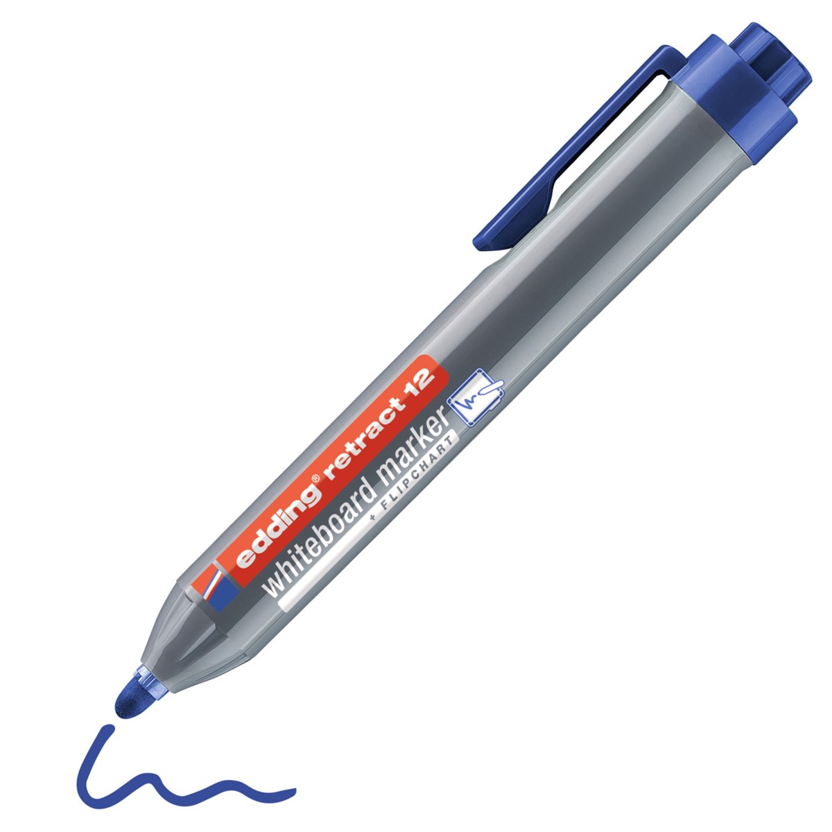 edding retract 12 Whiteboardmarker blau, Rundspitze 1,5-3 mm (Art.-Nr.: 4-12003)