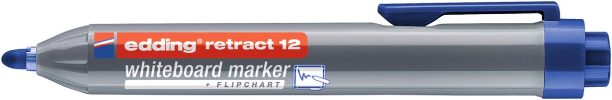 edding retract 12 Whiteboardmarker blau, Rundspitze 1,5-3 mm (Art.-Nr.: 4-12003)