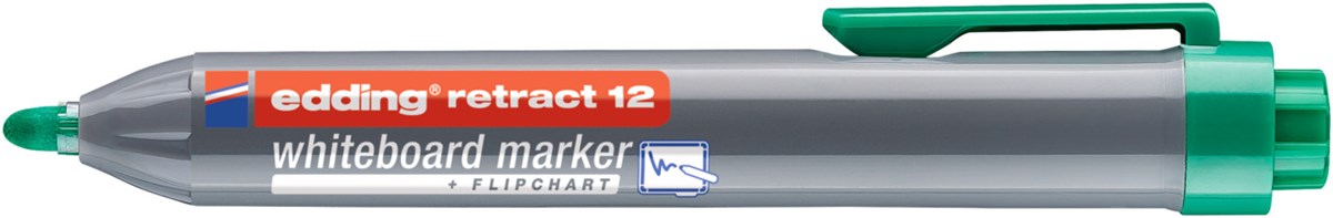 edding retract 12 Whiteboardmarker grün, Rundspitze 1,5-3 mm (Art.-Nr.: 4-12004)
