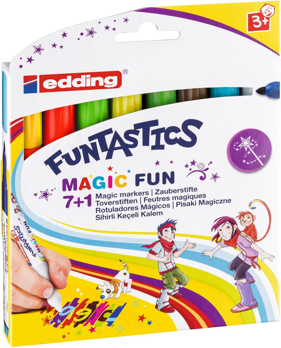 edding 13 FUNTASTICS MAGIC FUN Kinderfasermaler 8er Set (Art.-Nr.: 4-13-8-099)
