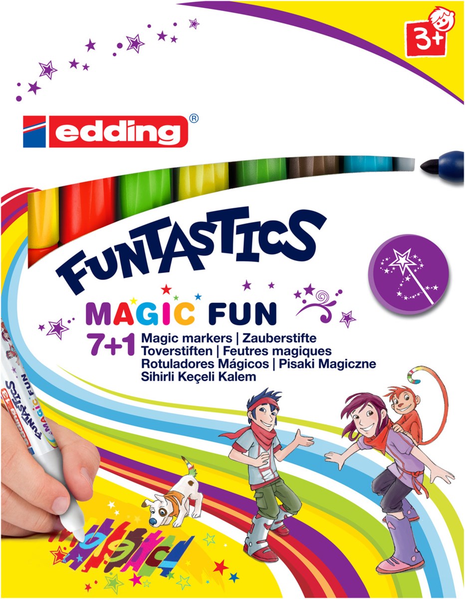 edding 13 FUNTASTICS MAGIC FUN Kinderfasermaler 8er Set (Art.-Nr.: 4-13-8-099)