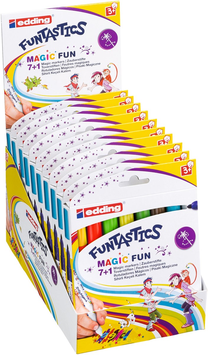 edding 13 FUNTASTICS MAGIC FUN Kinderfasermaler 8er Set (Art.-Nr.: 4-13-8-099)