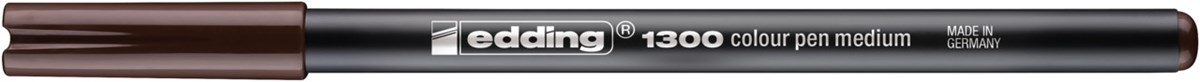 edding 1300 Fasermaler dunkelbraun, Rundspitze 2 mm (Art.-Nr.: 4-1300018)