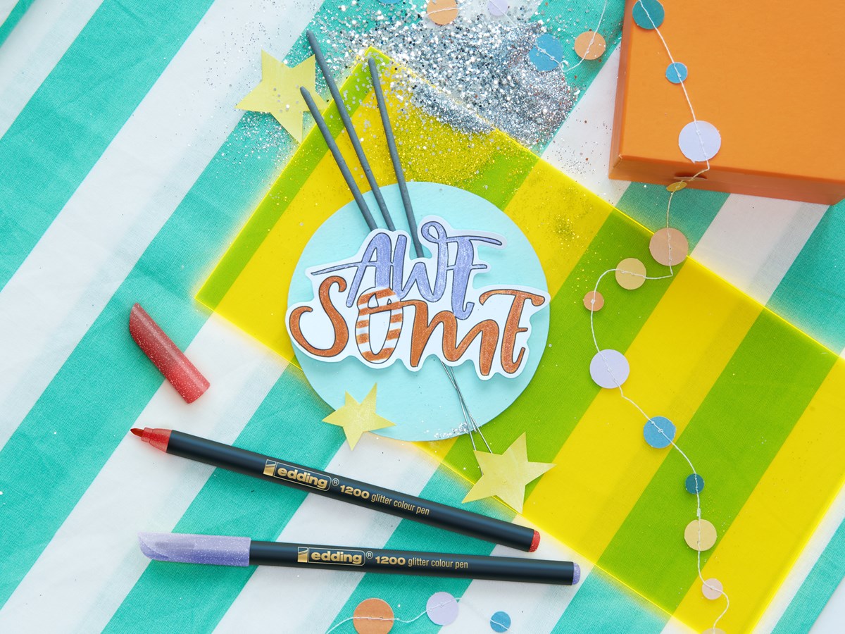 edding 1340 Glitzerstifte 4er Set, Pinselspitze 1-6 mm (Art.-Nr.: 4-1340-4-3)