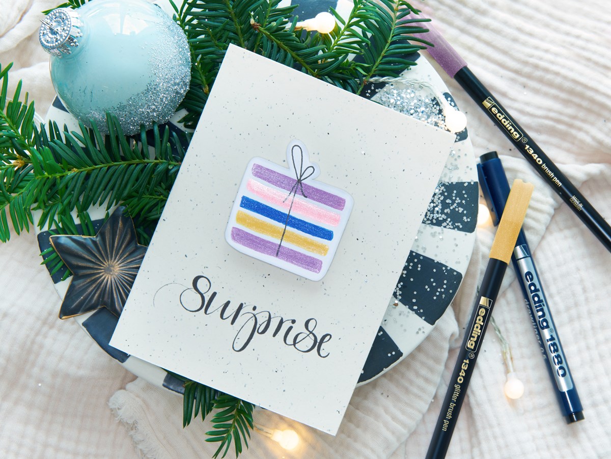 edding 1340 Glitzerstifte 4er Set, Pinselspitze 1-6 mm (Art.-Nr.: 4-1340-4-3)