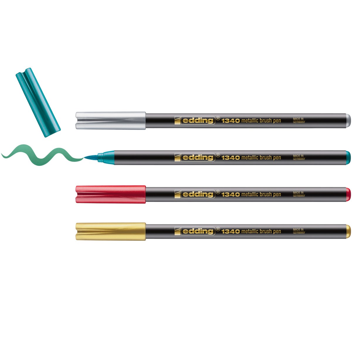 edding 1340 Pinselstift 4er Set sortiert, Pinselspitze 1-3 mm (Art.-Nr.: 4-1340-4)