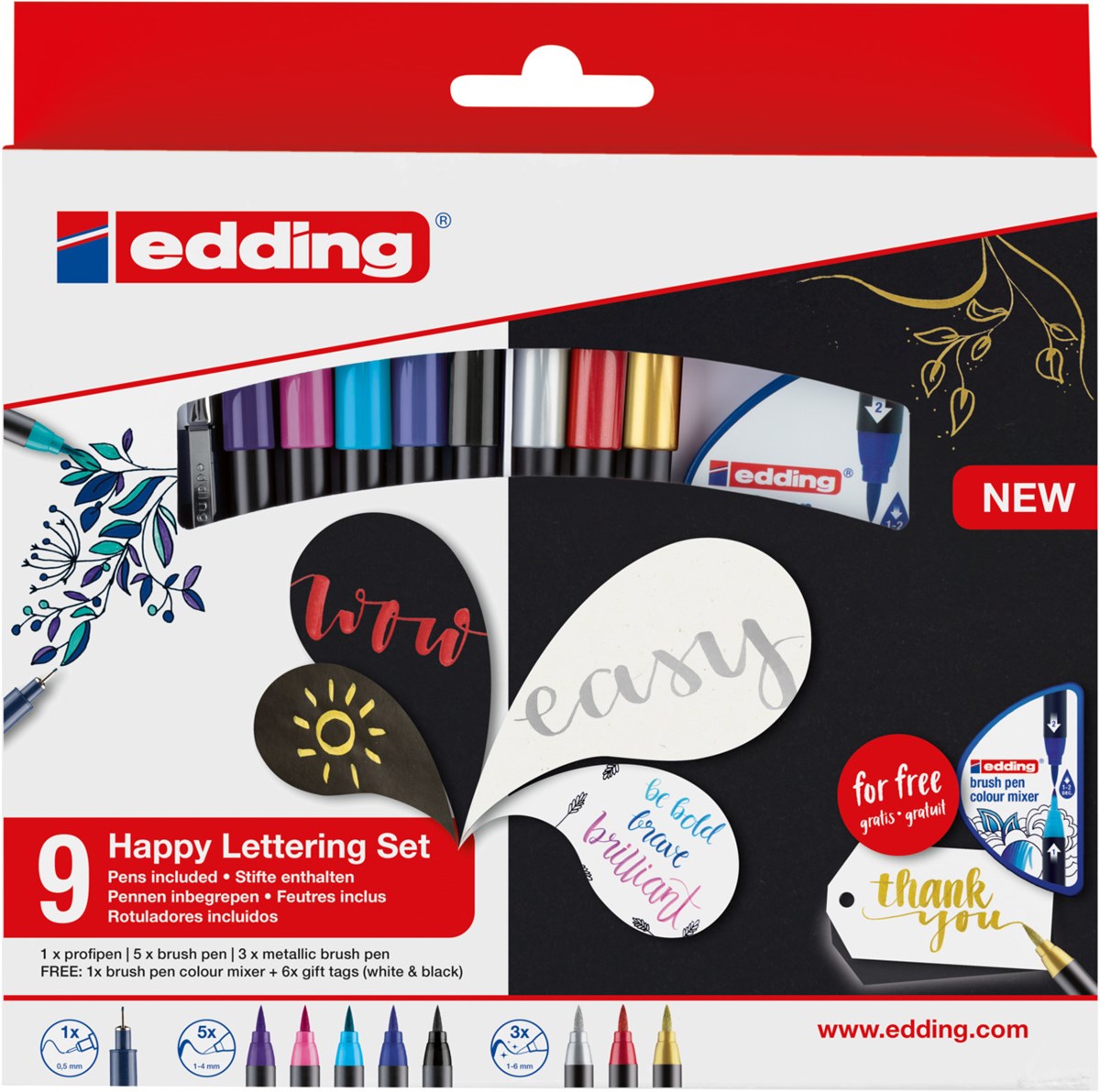 edding 1340 edding Happy Lettering Set (Art.-Nr.: 4-1340-9-S2)