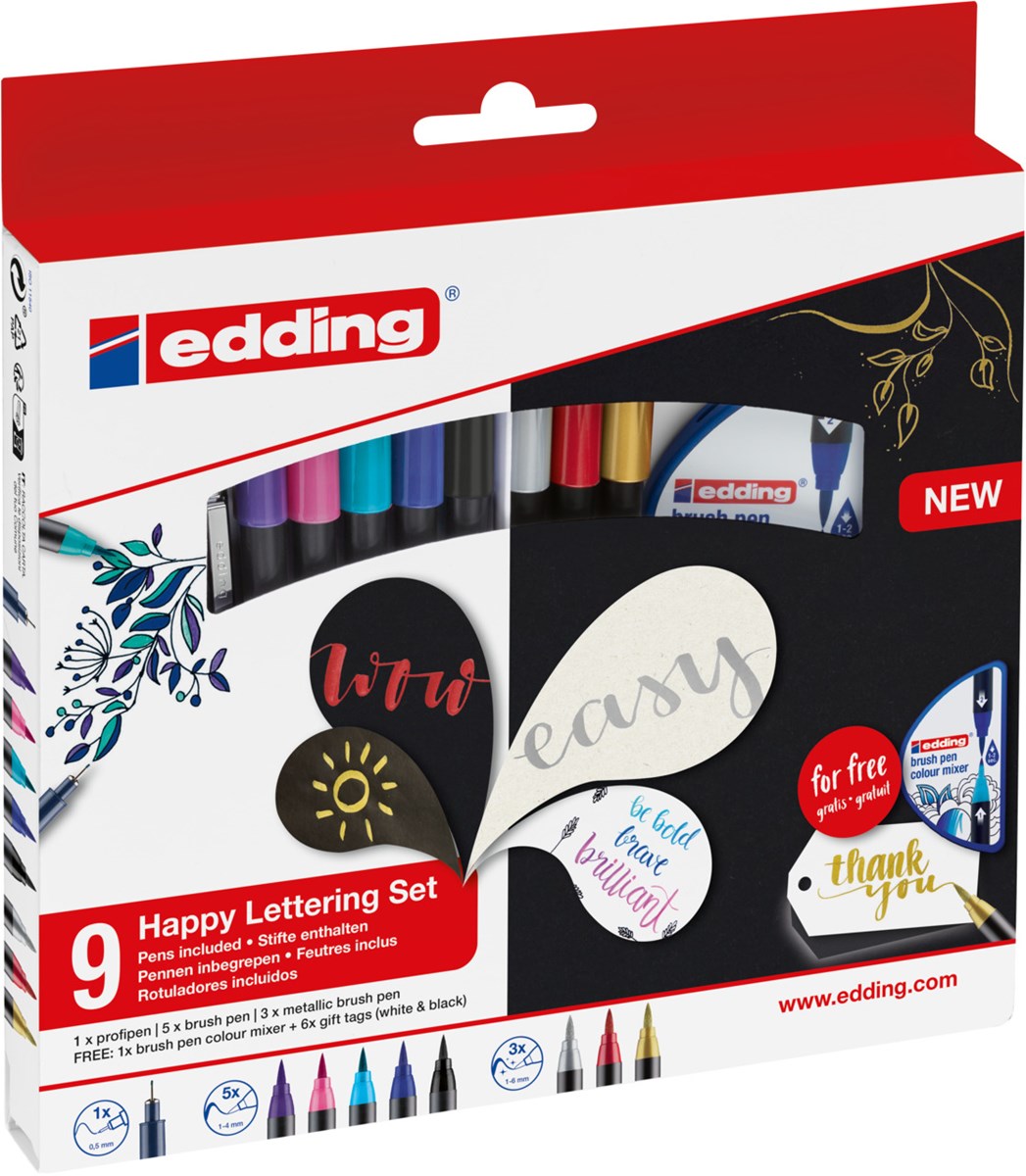 edding 1340 edding Happy Lettering Set (Art.-Nr.: 4-1340-9-S2)