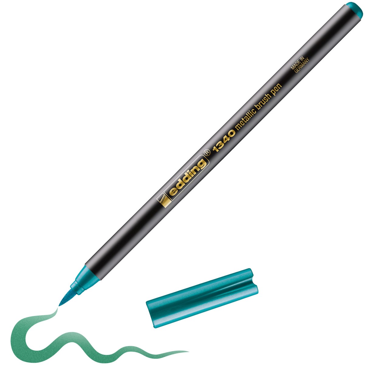 edding 1340 Pinselstift grün metallic, Pinselspitze 1-3 mm (Art.-Nr.: 4-1340074)