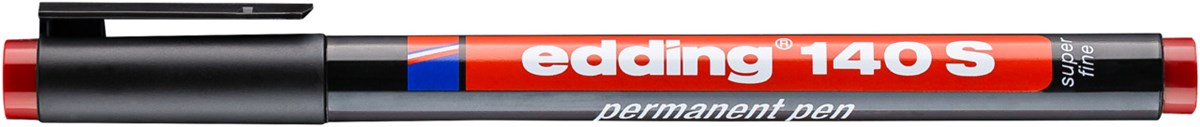 edding 140 S Permanenter Folienschreiber rot, Rundspitze 0,3 mm (Art.-Nr.: 4-140002)