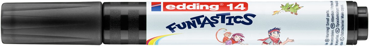 edding 14 FUNTASTICS Kinderfasermaler Schwarz, Rundspitze 3 mm (Art.-Nr.: 4-14001)