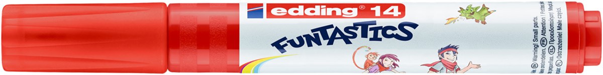 edding 14 FUNTASTICS Kinderfasermaler Rot, Rundspitze 3 mm (Art.-Nr.: 4-14002)