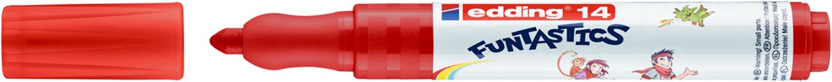 edding 14 FUNTASTICS Kinderfasermaler Rot, Rundspitze 3 mm (Art.-Nr.: 4-14002)
