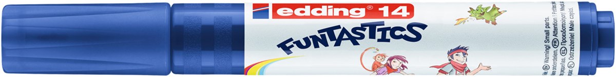 edding 14 FUNTASTICS Kinderfasermaler Blau, Rundspitze 3 mm (Art.-Nr.: 4-14003)