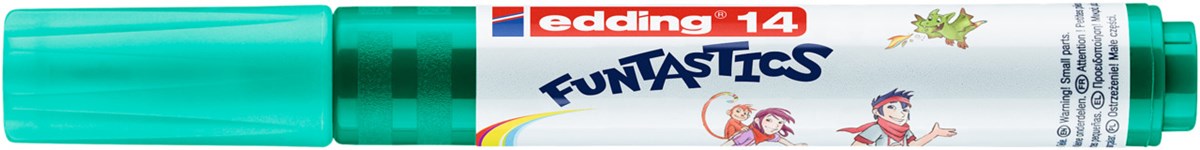 edding 14 FUNTASTICS Kinderfasermaler Grün, Rundspitze 3 mm (Art.-Nr.: 4-14004)