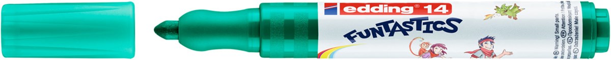 edding 14 FUNTASTICS Kinderfasermaler Grün, Rundspitze 3 mm (Art.-Nr.: 4-14004)