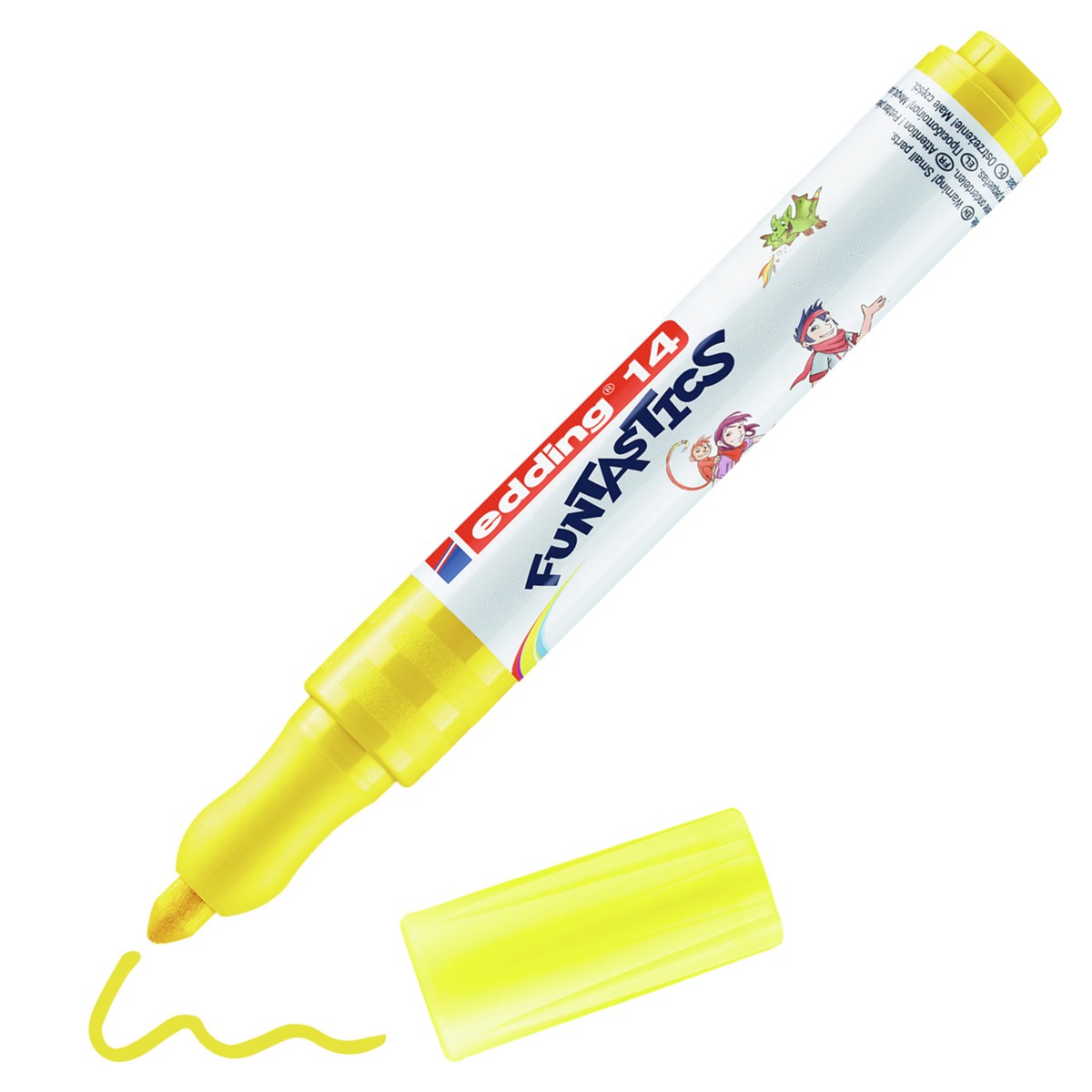 edding 14 FUNTASTICS Kinderfasermaler Gelb, Rundspitze 3 mm (Art.-Nr.: 4-14005)