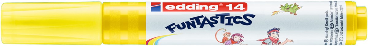 edding 14 FUNTASTICS Kinderfasermaler Gelb, Rundspitze 3 mm (Art.-Nr.: 4-14005)