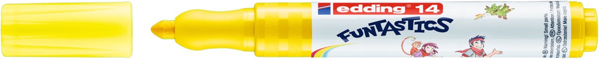 edding 14 FUNTASTICS Kinderfasermaler Gelb, Rundspitze 3 mm (Art.-Nr.: 4-14005)