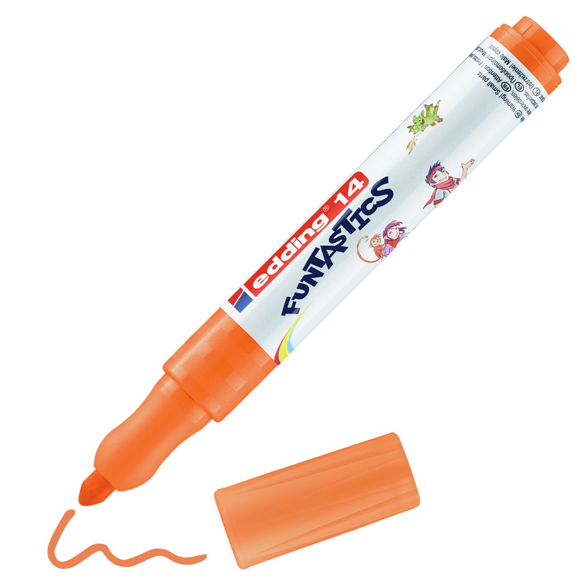 edding 14 FUNTASTICS Kinderfasermaler orange, Rundspitze 3 mm (Art.-Nr.: 4-14006)