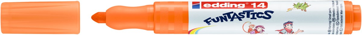 edding 14 FUNTASTICS Kinderfasermaler orange, Rundspitze 3 mm (Art.-Nr.: 4-14006)