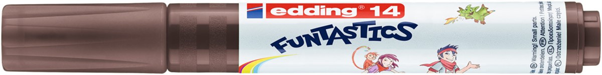 edding 14 FUNTASTICS Kinderfasermaler Braun, Rundspitze 3 mm (Art.-Nr.: 4-14007)