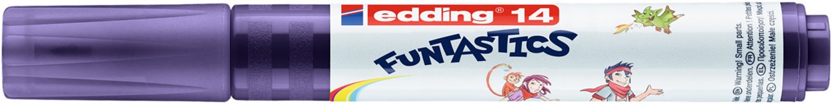 edding 14 FUNTASTICS Kinderfasermaler Violett, Rundspitze 3 mm (Art.-Nr.: 4-14008)