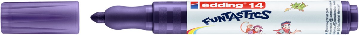 edding 14 FUNTASTICS Kinderfasermaler Violett, Rundspitze 3 mm (Art.-Nr.: 4-14008)