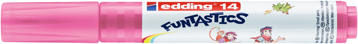 edding 14 FUNTASTICS Kinderfasermaler Rosa, Rundspitze 3 mm (Art.-Nr.: 4-14009)