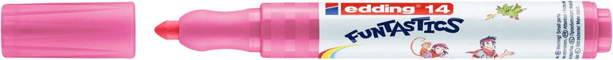 edding 14 FUNTASTICS Kinderfasermaler Rosa, Rundspitze 3 mm (Art.-Nr.: 4-14009)