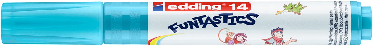 edding 14 FUNTASTICS Kinderfasermaler Hellblau, Rundspitze 3 mm (Art.-Nr.: 4-14010)