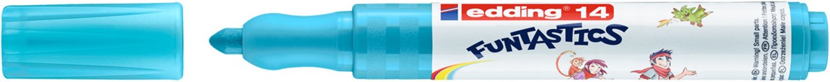 edding 14 FUNTASTICS Kinderfasermaler Hellblau, Rundspitze 3 mm (Art.-Nr.: 4-14010)