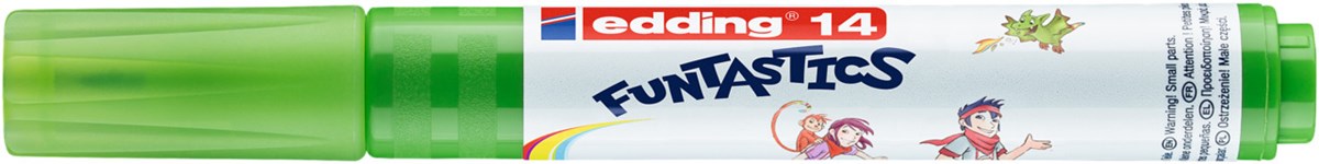 edding 14 FUNTASTICS Kinderfasermaler hellgrün, Rundspitze 3 mm (Art.-Nr.: 4-14011)