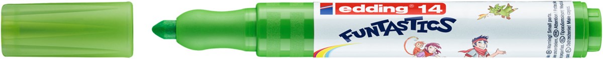 edding 14 FUNTASTICS Kinderfasermaler hellgrün, Rundspitze 3 mm (Art.-Nr.: 4-14011)