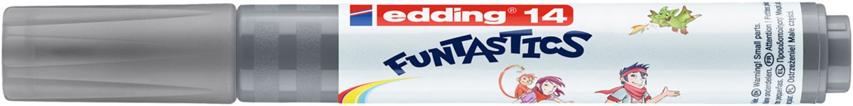 edding 14 FUNTASTICS Kinderfasermaler grau, Rundspitze 3 mm (Art.-Nr.: 4-14012)