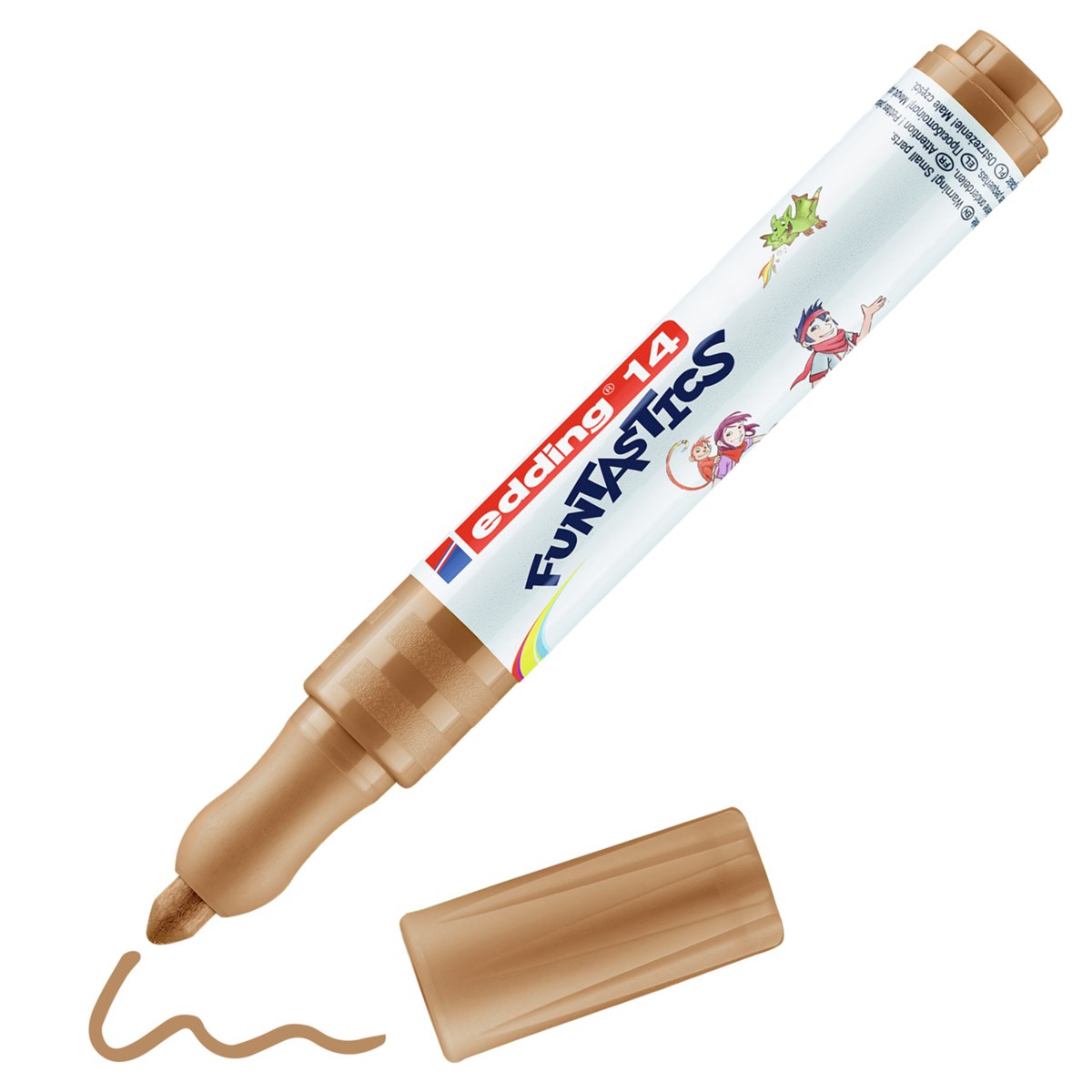 edding 14 FUNTASTICS Kinderfasermaler ocker, Rundspitze 3 mm (Art.-Nr.: 4-14013)