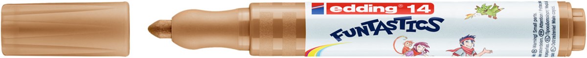 edding 14 FUNTASTICS Kinderfasermaler ocker, Rundspitze 3 mm (Art.-Nr.: 4-14013)