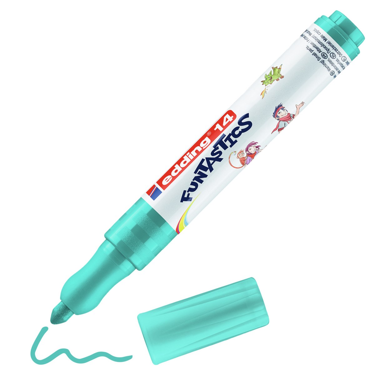edding 14 FUNTASTICS Kinderfasermaler türkis, Rundspitze 3 mm (Art.-Nr.: 4-14014)