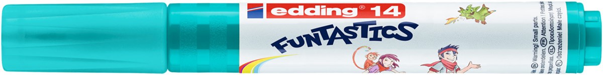 edding 14 FUNTASTICS Kinderfasermaler türkis, Rundspitze 3 mm (Art.-Nr.: 4-14014)