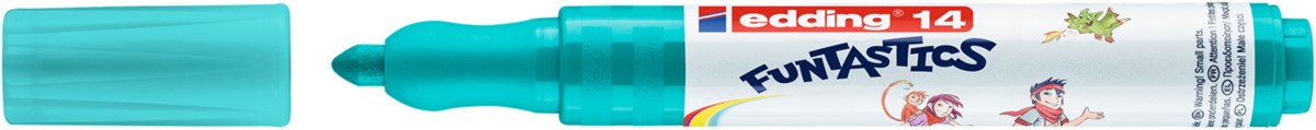 edding 14 FUNTASTICS Kinderfasermaler türkis, Rundspitze 3 mm (Art.-Nr.: 4-14014)